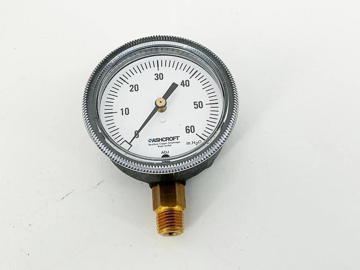 New Ashcroft 25-1490-A-02L-60IW Pressure Gauge 2-1/2" 60IW 1/4NPT