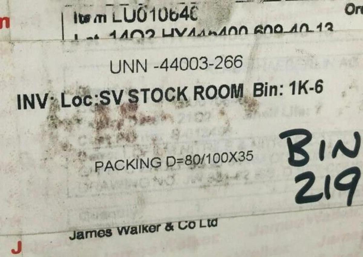 New James Walker Lofilm Seal 80/100X35 Buhler UNN-44003-266