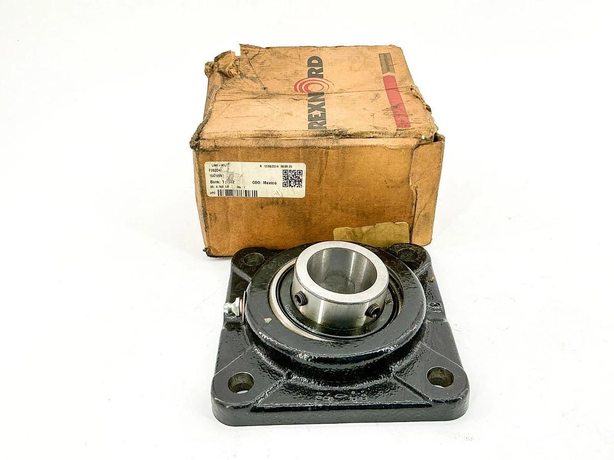 New Rexnord F3S224E Ball Bearing Flange Block Bore 1-1/2" Bore 1041955