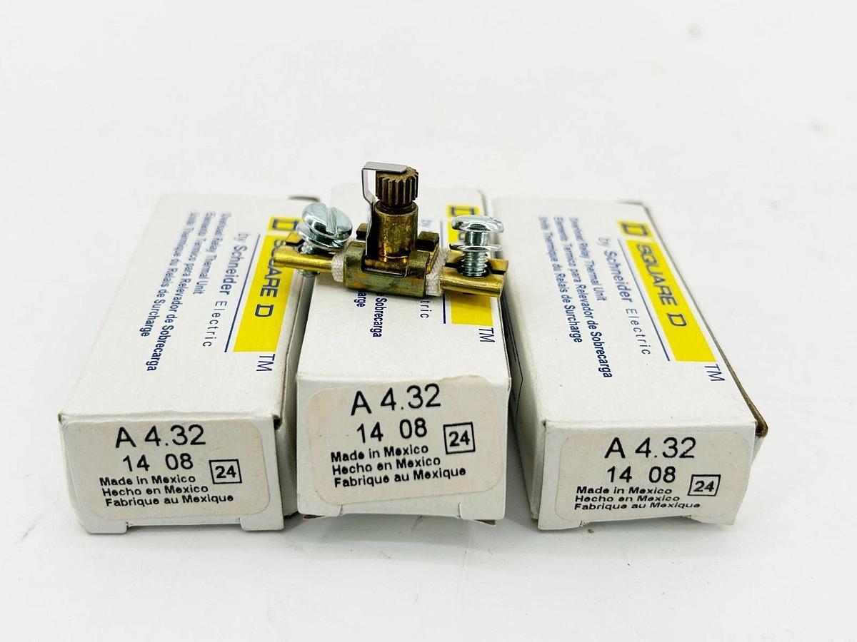 New Lot of 3 Square D A4.32 Heater Element Overload Relay
