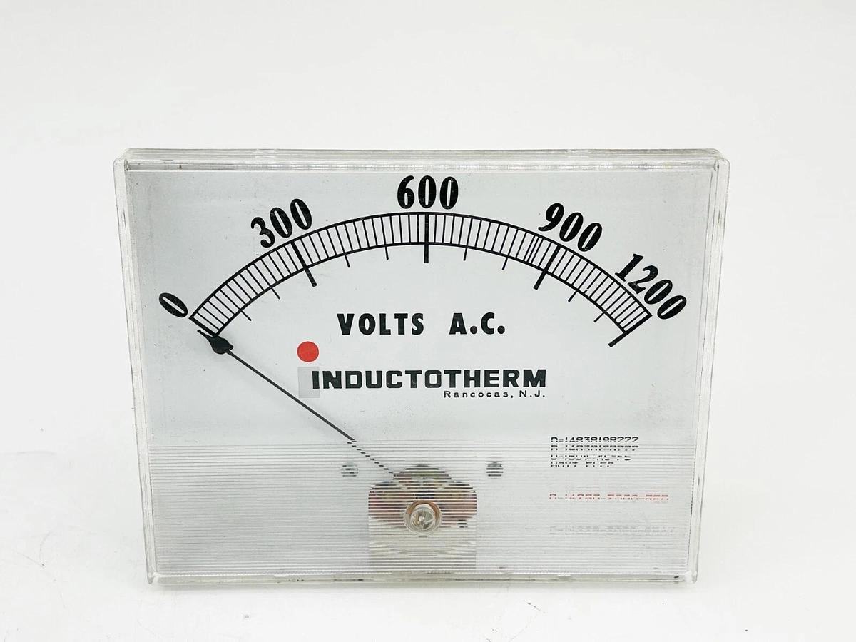 New Inductotherm 153-0068 Voltage Gauge 0-1200V Range N3869-D14838RLNONE