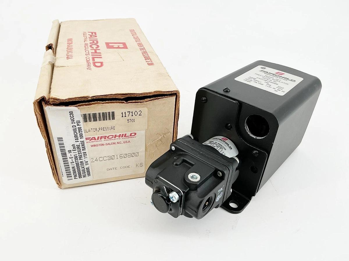 New Fairchild 24CC30160800 Motor Set Precision Regulator 250PSI EB-16033-30252