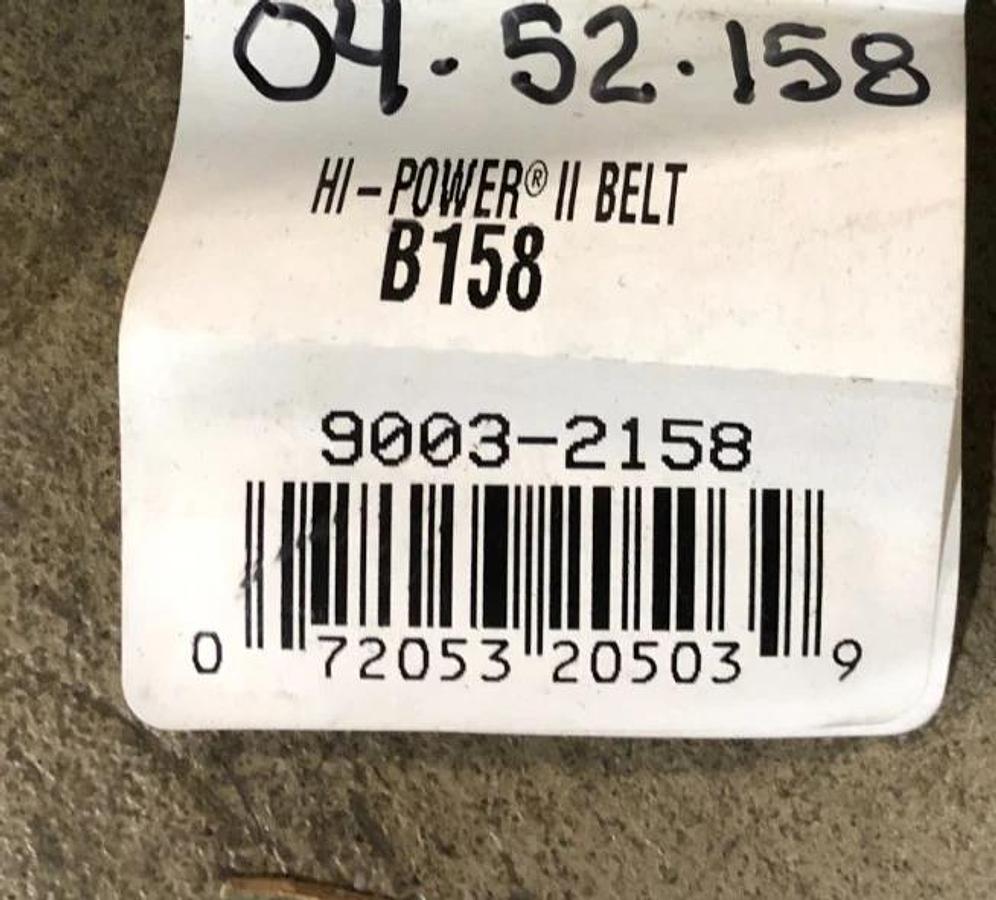 New Gates B158 Hi-Power II V-Belt 9003-2158 - No Box