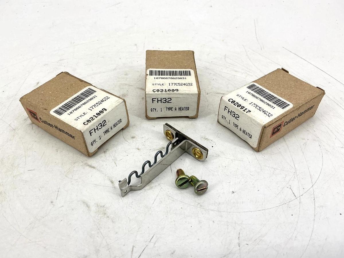 Lot of 3 New Cutler-Hammer FH32 Thermal Overload Relay Heater Element 177C524G32