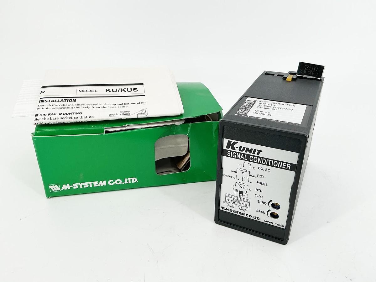 New M-System KUS-AA-F Reverse Transmitter 4-20mA 1250VAC