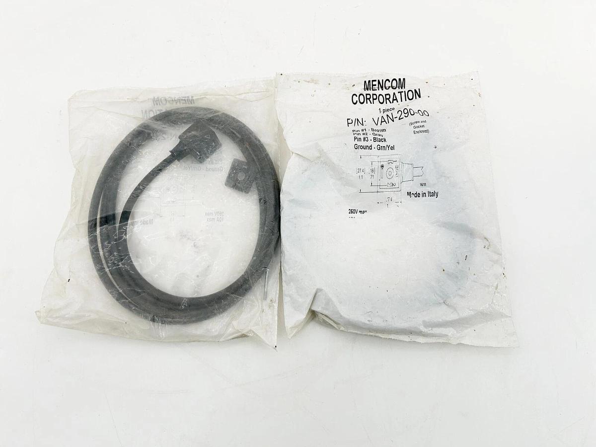 Lot of 2 Mencom VAN-230-00 Solenoid Valve Connector 250V 10A