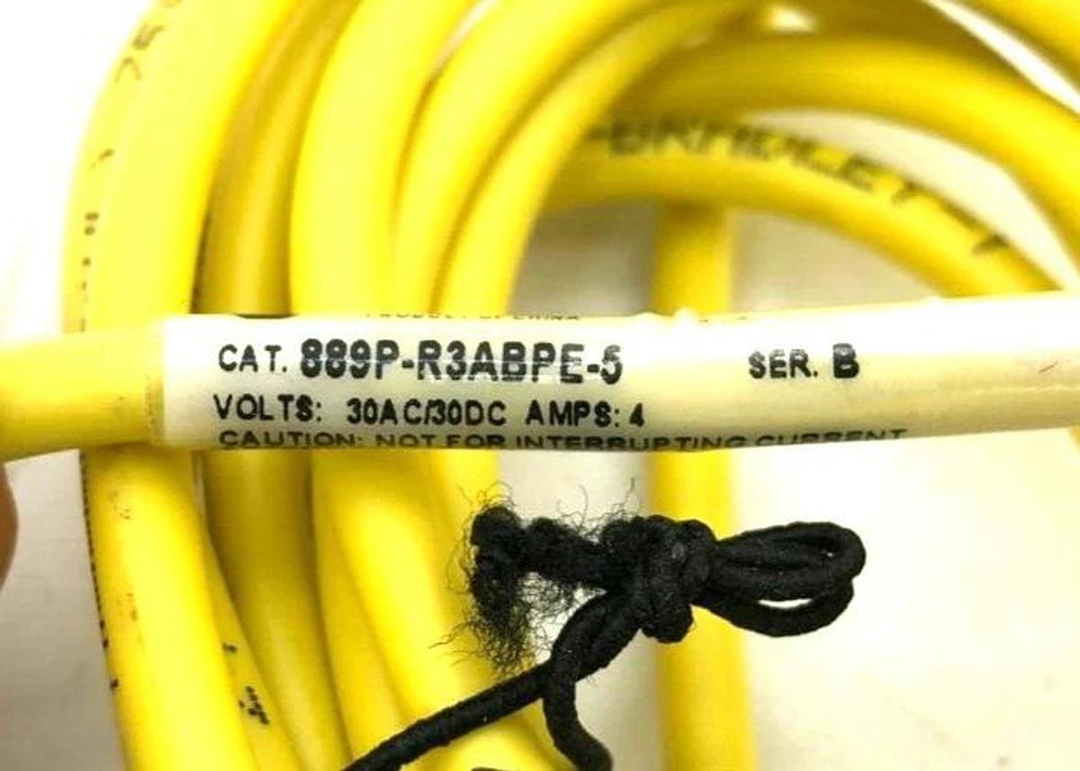 New Allen-Bradley 889P-R3ABPE-5 IEC Color Coded Pico Quick-Disconnect Patch Cord