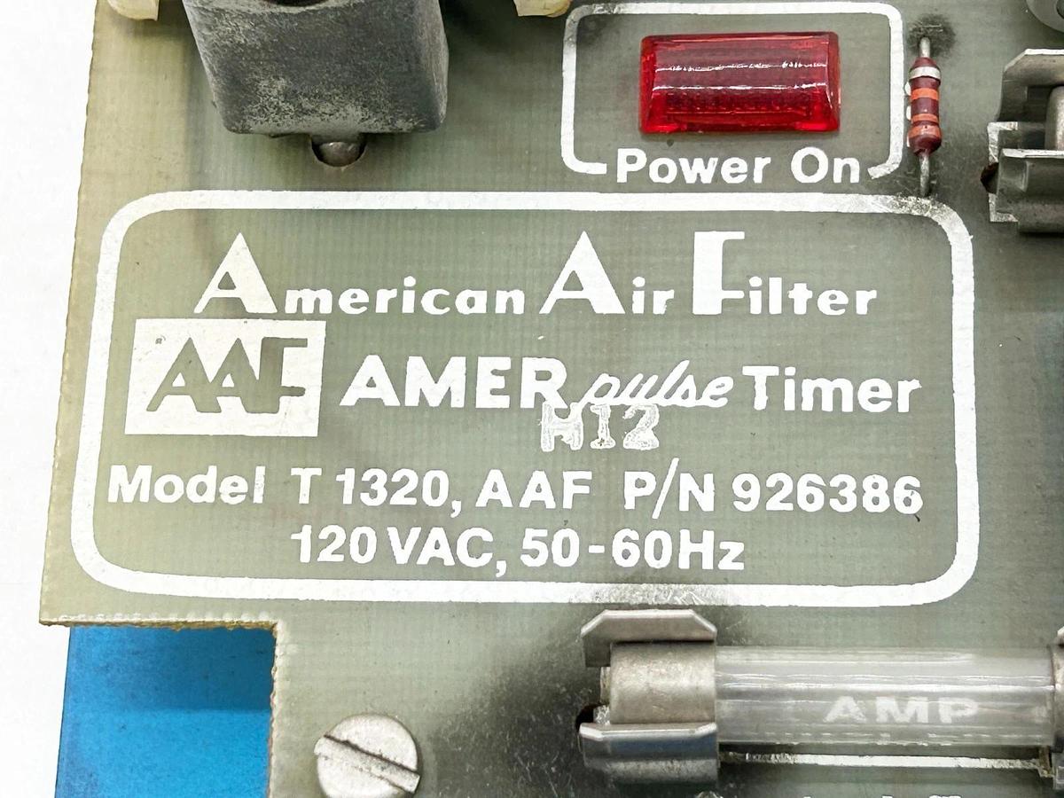 Used American Air Filter T1320 Amer Pulse Timer 926386 120V 50/60Hz