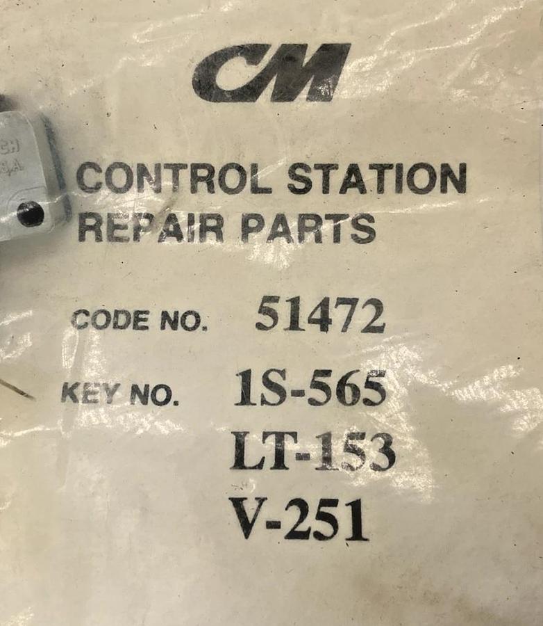 New CM Columbus McKinnon 51472 Control Station Repair Kit w/ 2-Switches V7-1C21D