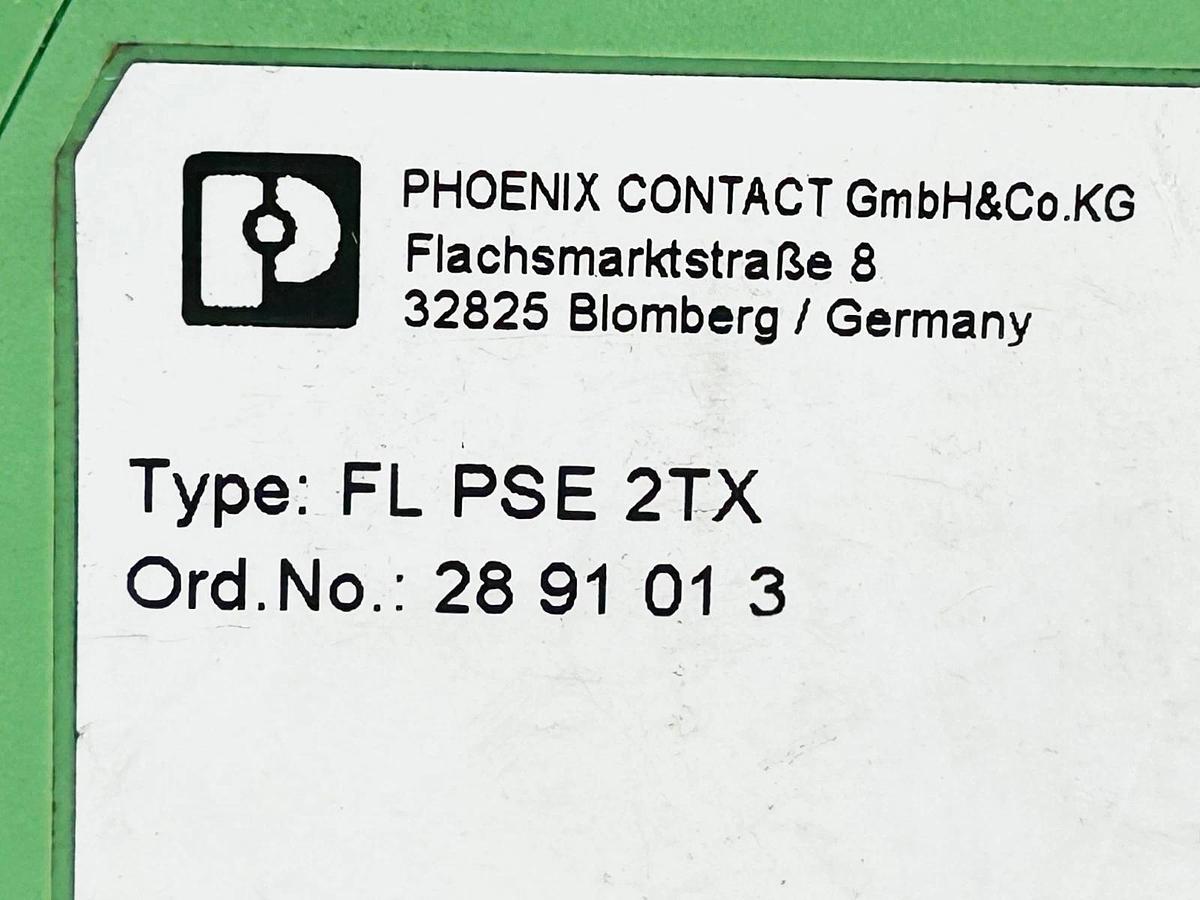 Used Phoenix Controls FL PSE 2TX Ethernet Switch 2 Port 24VDC O POS RJ45 2891013