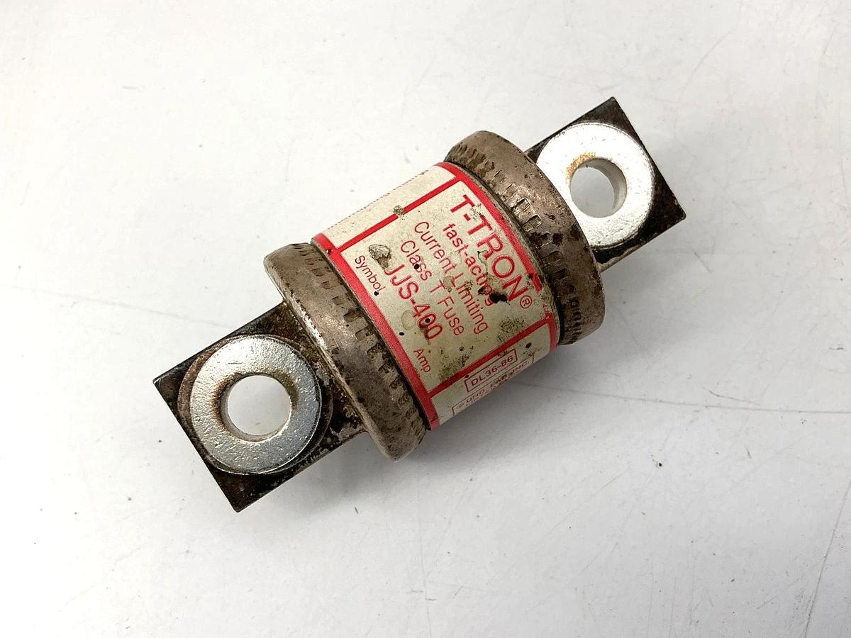 Used Bussmann JJS-400 T-Tron Fast-Acting Current-Limiting Class T Fuse 400A 600V