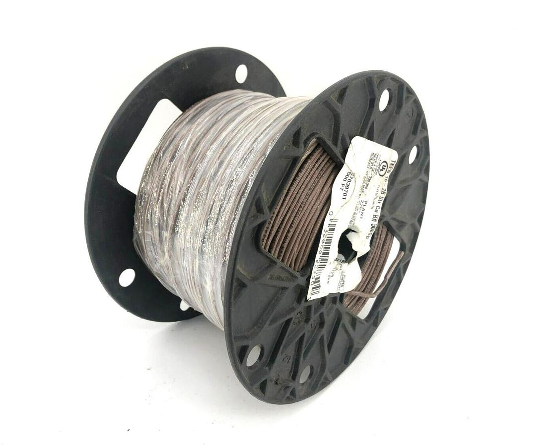 New Southwire TFFN 16-26 Str Cu Bn 500Sp Copper Wire, 600V, Brown, 500Ft Roll