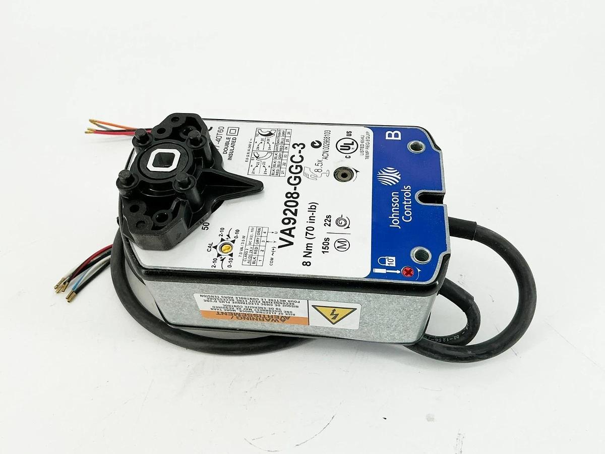 New Johnson Controls VA9208-GGC-3 Electric Actuator 7 IN-LB 24V 50/60Hz