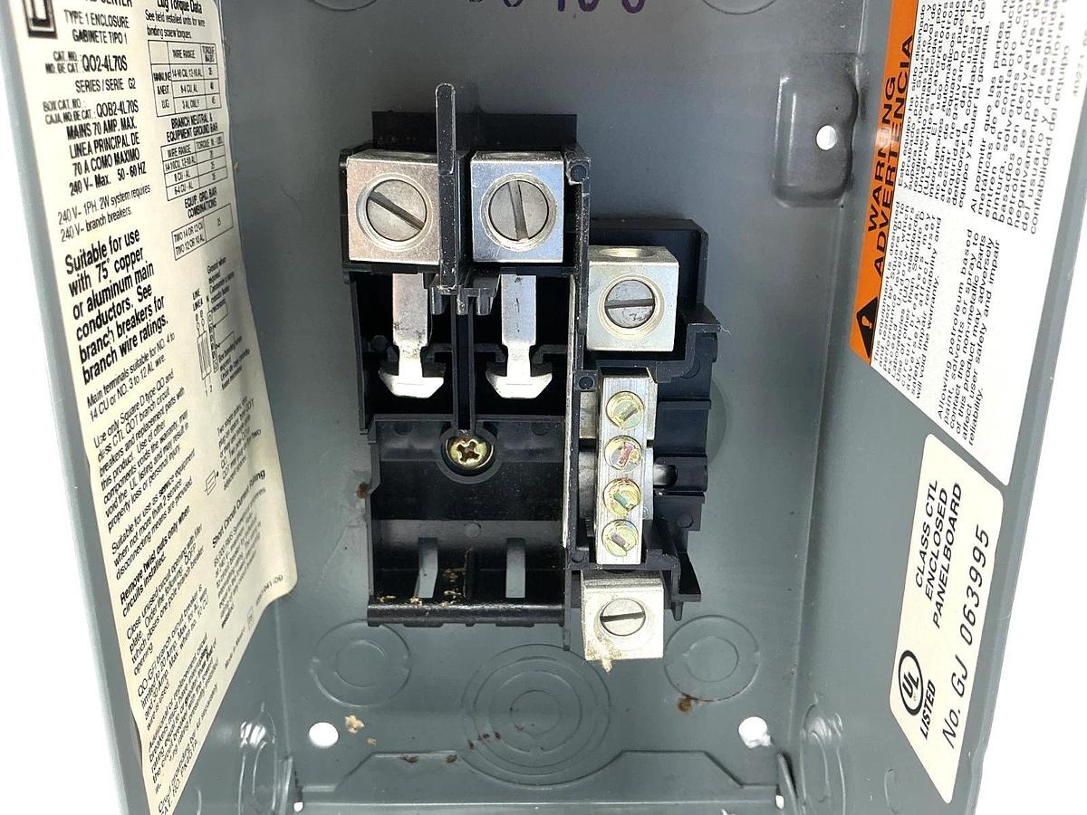 New Square D QO2-4L70S Ser G2 QO Load Center 1PH 2W 240V 50/60HZ