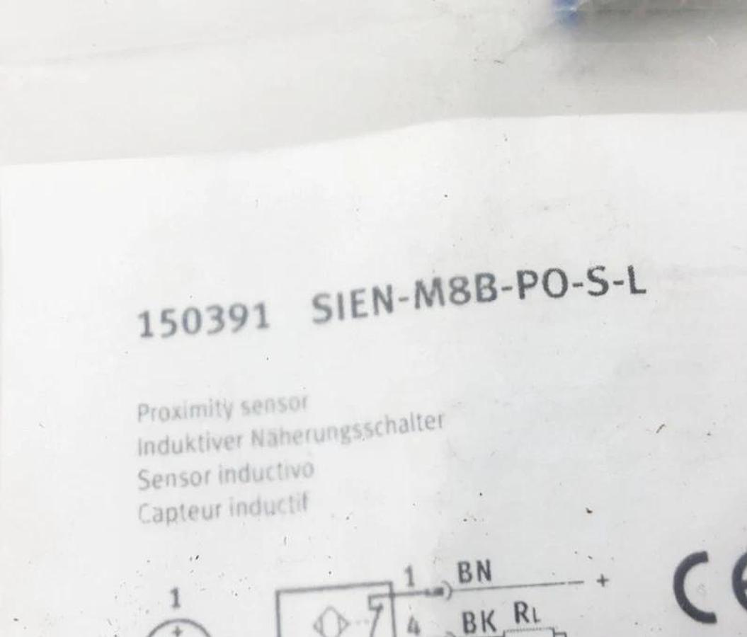 New Festo SIEN-M8B-PO-S-L Inductive Proximity Sensor Switch 10-30 VDC 150391