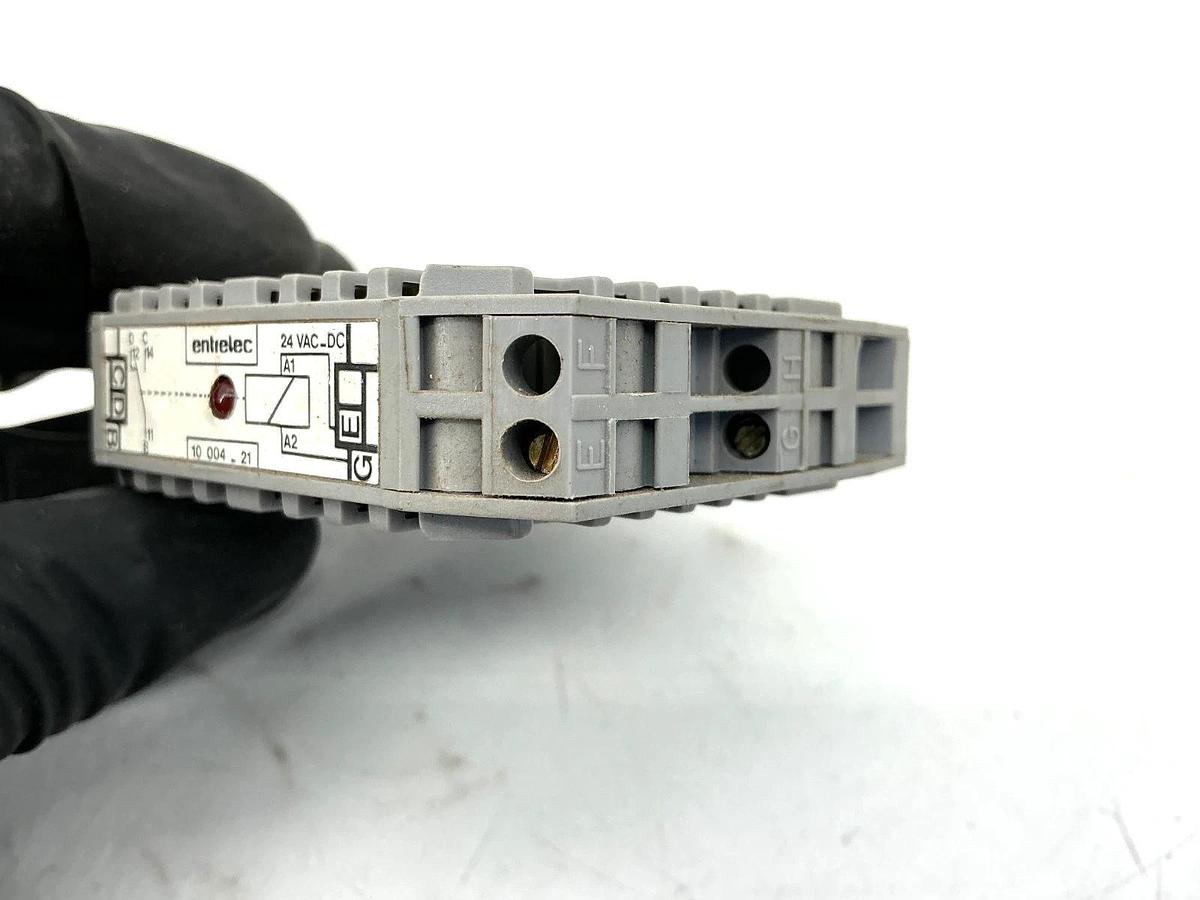 New ABB Entrelec 10-004-21 Relay Module Red LED 10A 25VAC/VDC 10004-21 - No Box
