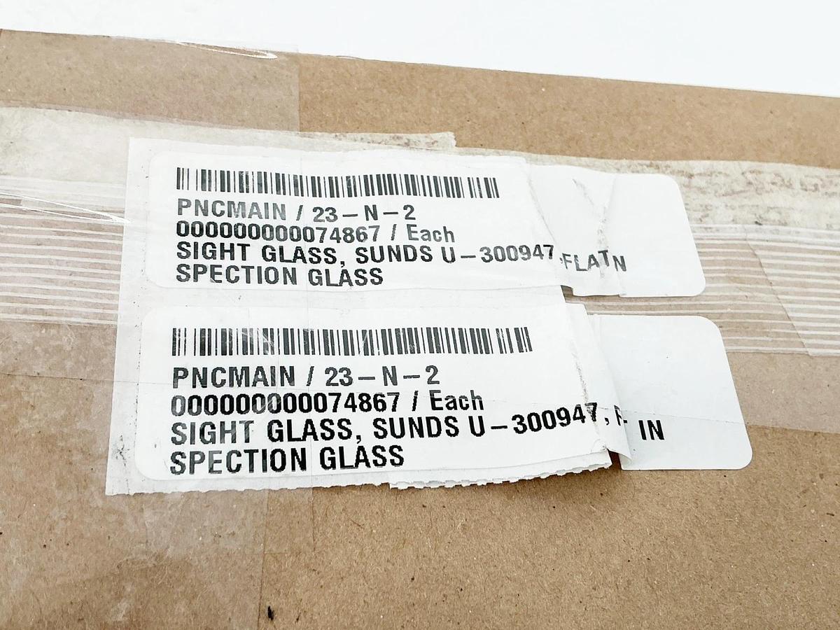 New Lot of 2 Valmet U-300947-00-01 Flat Inspection Sight Glass U-300947