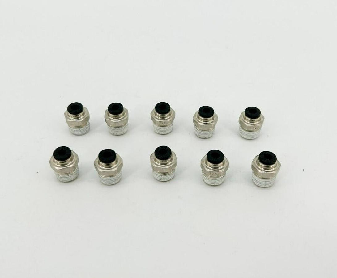 Lot of 10 New Lawson 86747 Male Connectors, 1/8" x 1/8", 290PSI