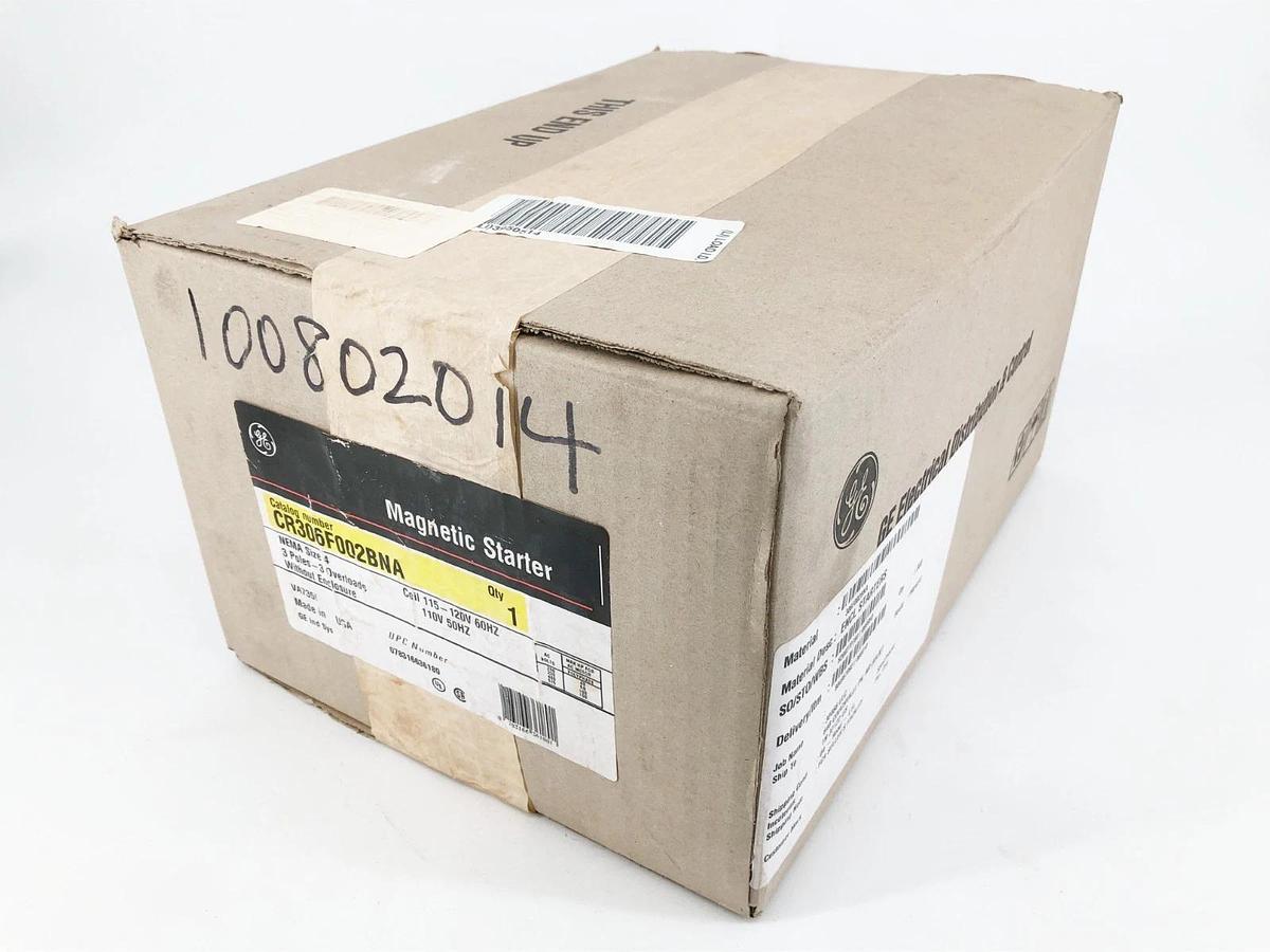 New GE General Electric CR306F002BNA Starter 120VAC 135A 3P Size 4 Sealed Box