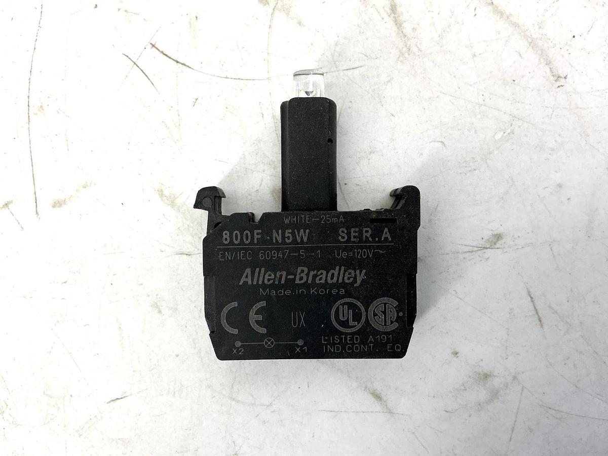 New Allen Bradley 800F-N5W Ser A LED Module White 120VAC 800FN5W - No Box