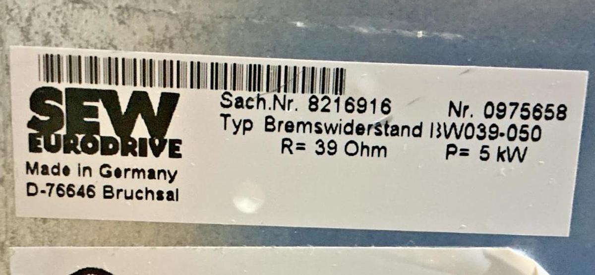 New SEW Eurodrive BW039-050 Brake Resistor R=39OHM P=5kW 8216916 0975658