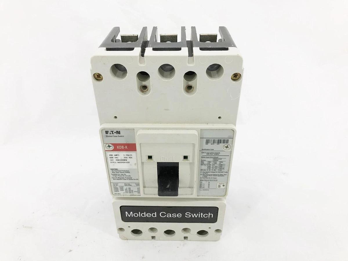 New Eaton KDB3400KW Circuit Breaker 400A 3P 600VAC 250VDC - No Box
