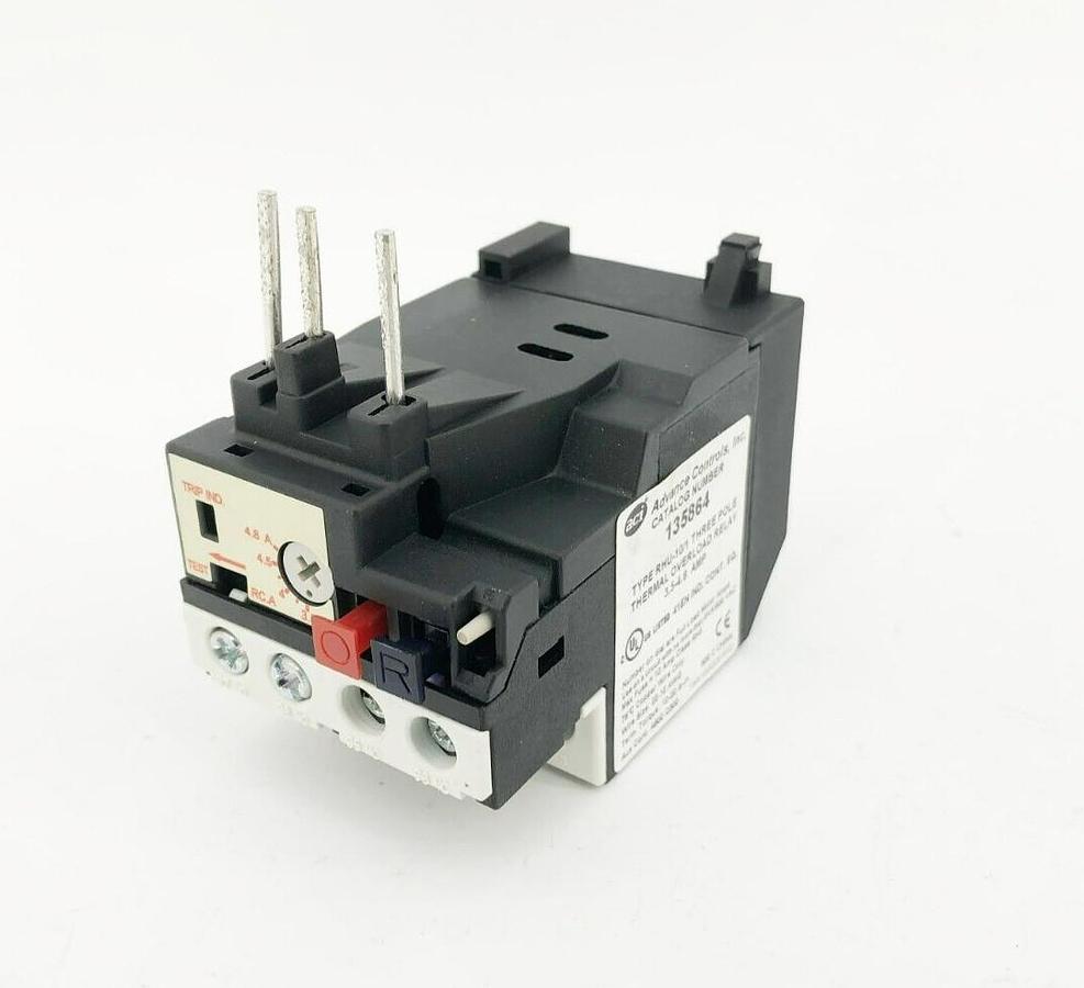 New Advance Controls RHU-10/1 Thermal Overload Relay 3.5-4.8 A 3 Pole 135864
