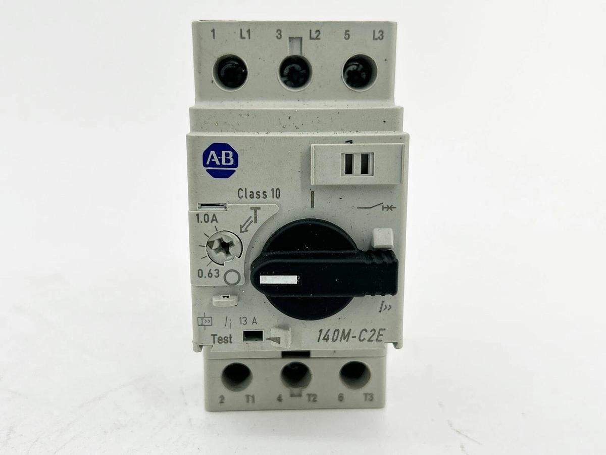 Used Allen Bradley 140M-C2E-B10 Circuit Breaker Motor Protector 0.63-1.0A Range