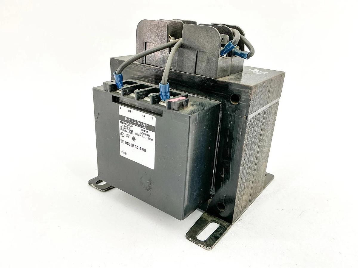 New Micron B500BTZ13RB Transformer 230/460V 500VA 50/60Hz Fuse Holder - No Box