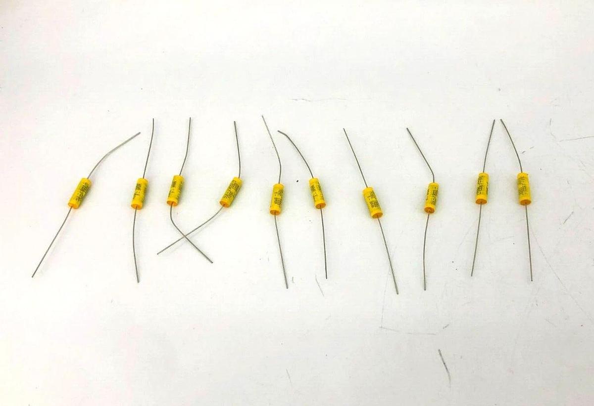 Lot of 10 New Cornell Dubilier WMF2S22J Axial Film Capacitors 0.022UF +/-5% 200V