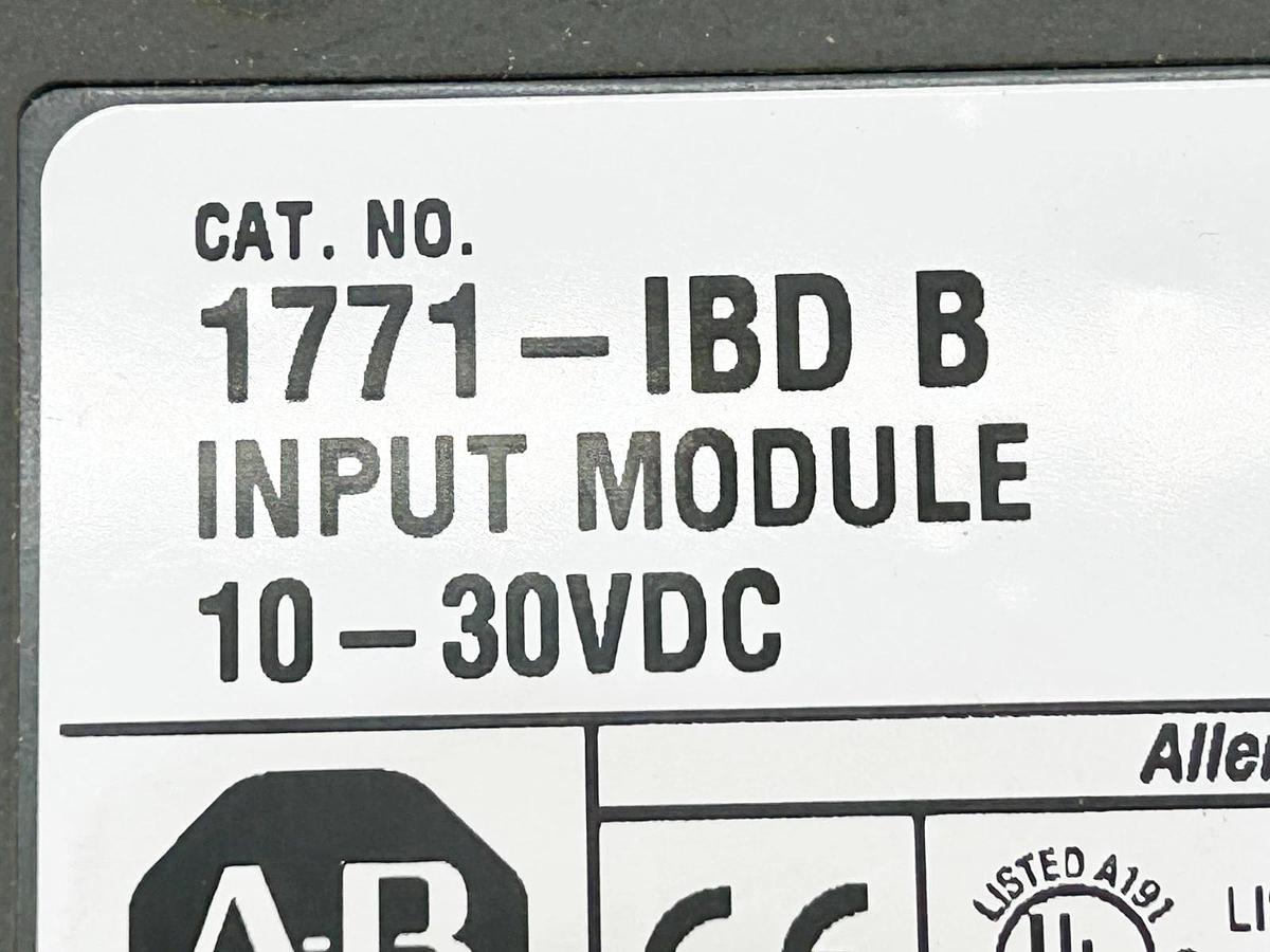 Used Allen Bradley 1771-IBD Input Module 30VDC 16Point Digital Sink Wiring Arm Ser.B