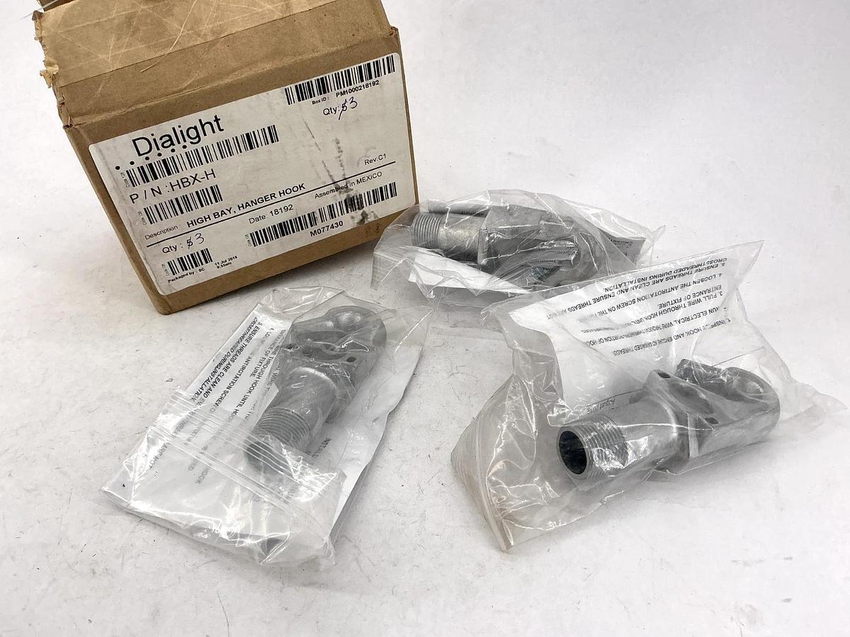 Lot of 3 New Dialight HBX-H High Bay, Hanger Hook Mounting Hanger Hook