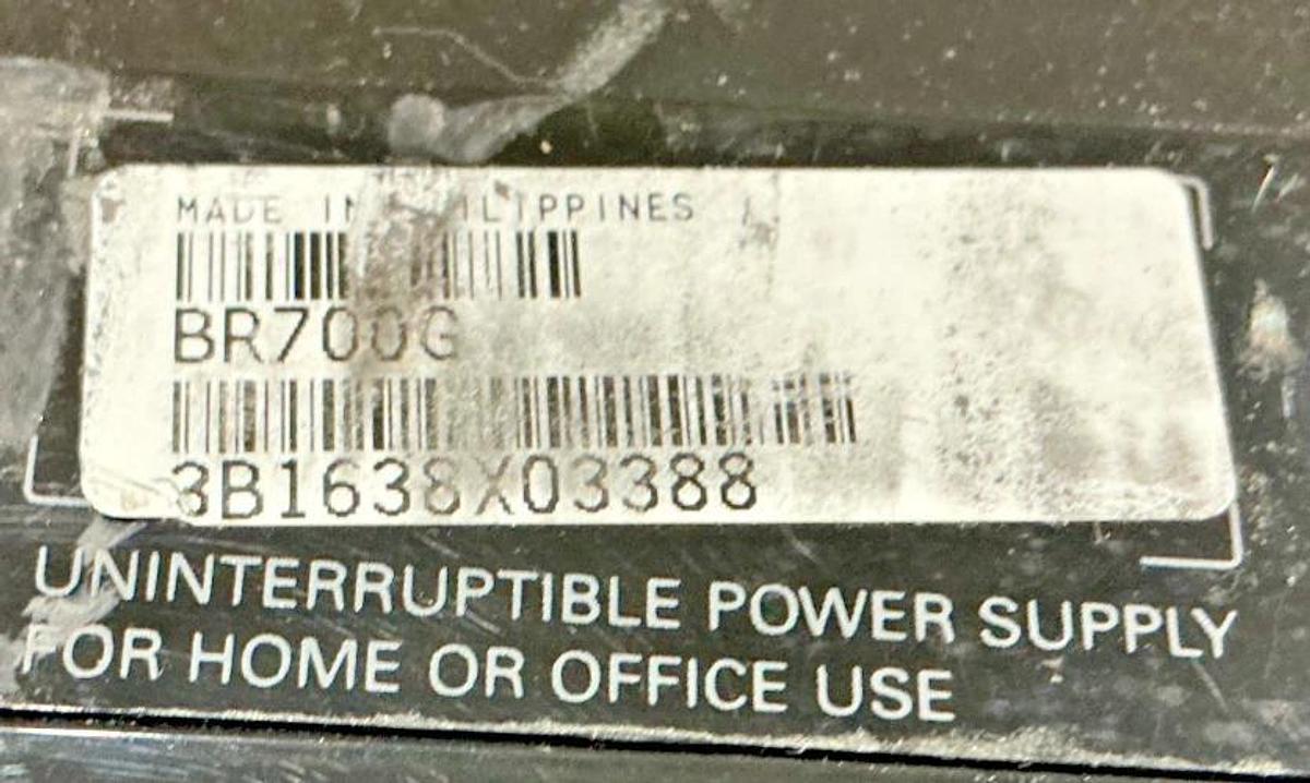 Used APC BR700G Uninterruptible Power Supply 12A 120V 50/60HZ MISSING BATTERY
