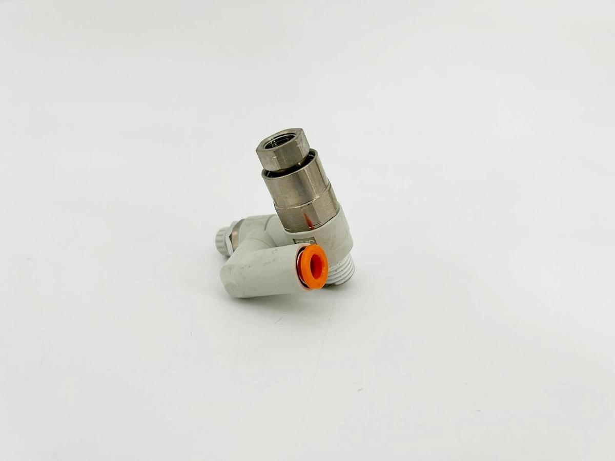 New SMC ASP430F Flow Control W/ Pilot Check Valve, 1/2" Port, 1/4" Tube OD