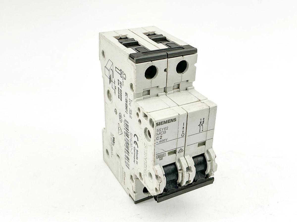 New Siemens 5SY6202-7 Mini Circuit Breaker 400V 2P - No Box