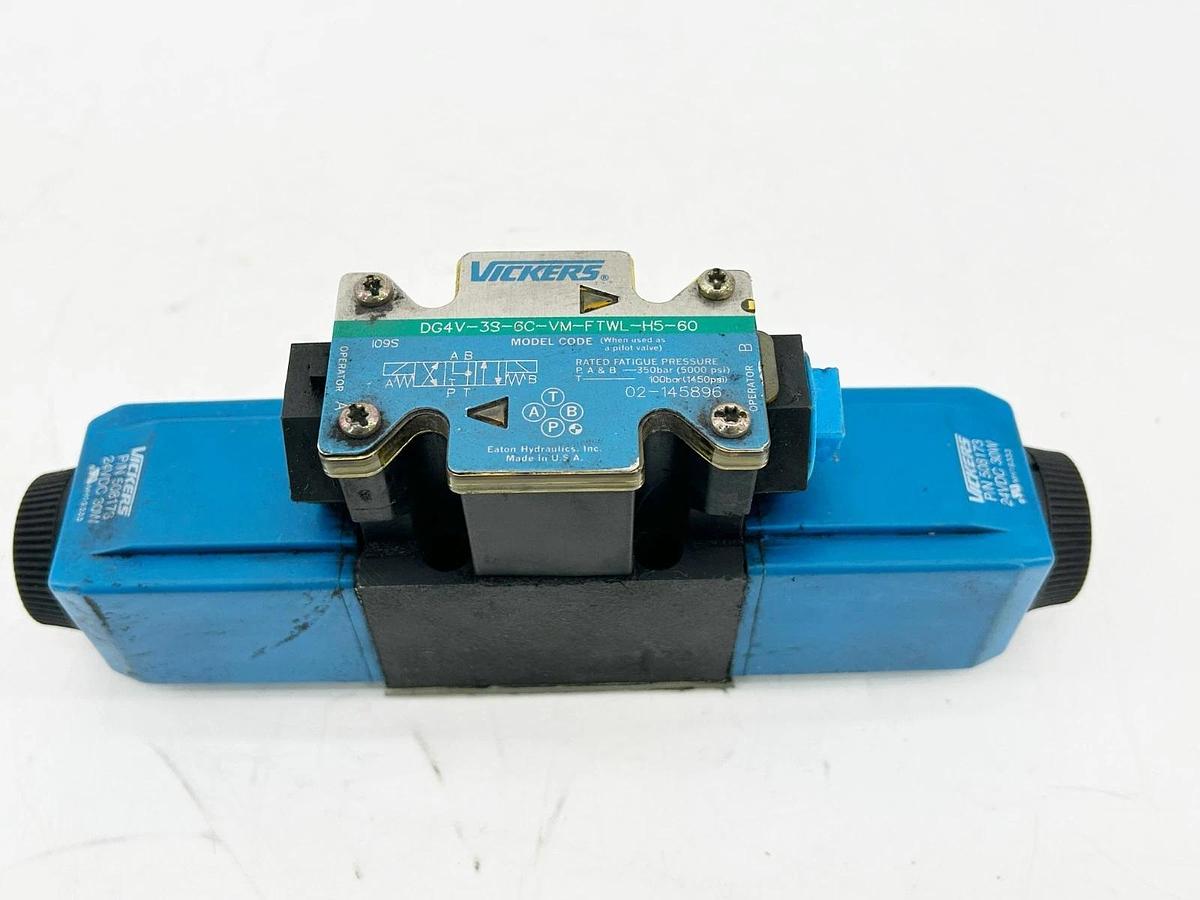 Used Vickers DG4V-3S-6C-VM-FTWL-H5-60 Solenoid Valve 5000PSI 02-145896