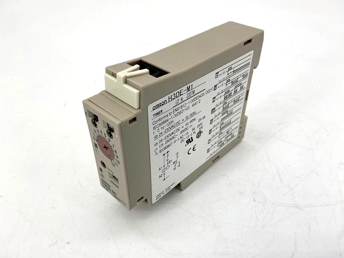 New Omron H3DE-M1 Timer Relay Time: 0.1sec-120hr 5A 250V 24-230VAC/DC 50/60HZ