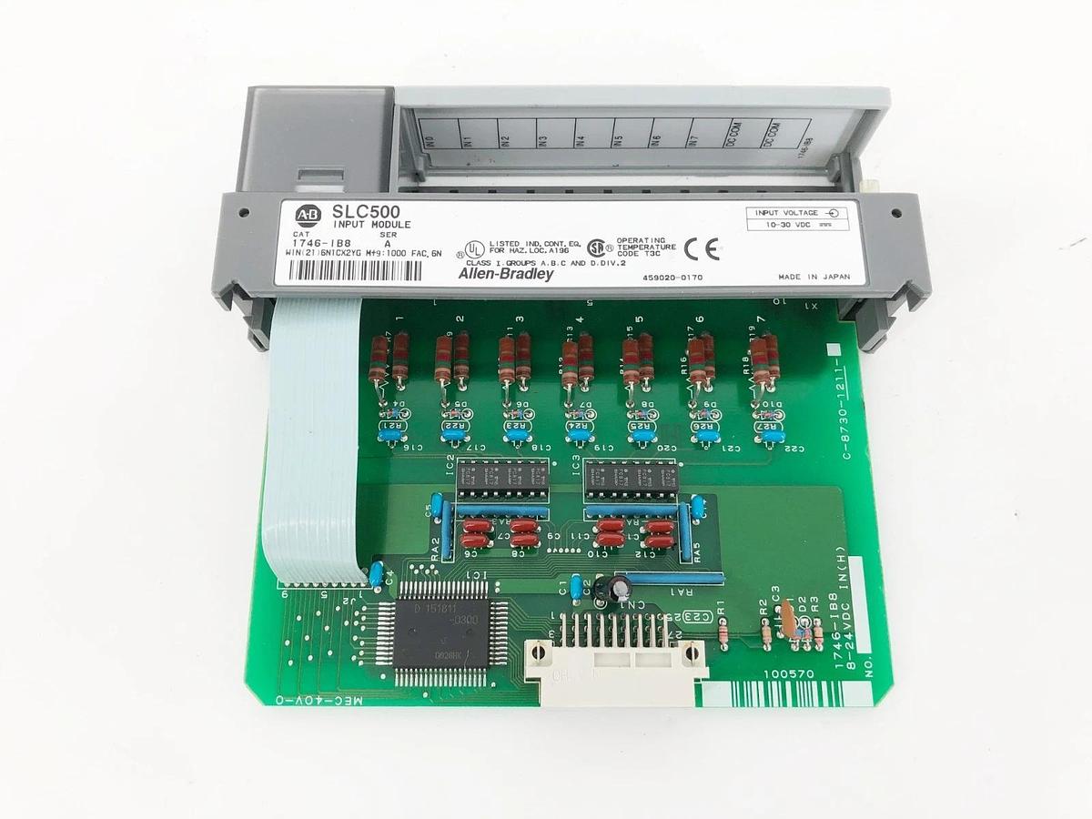 Used Lot of 3 Allen Bradley 1746-IB8 Ser. A SLC 500 Input Modules 10-30VDC