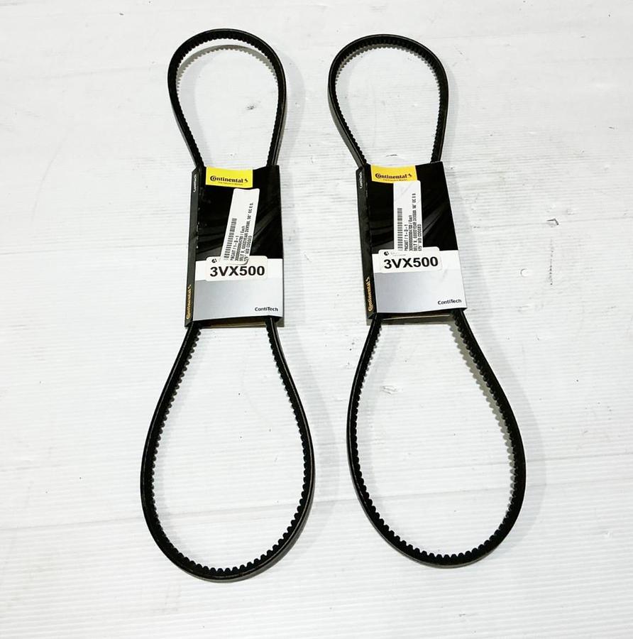 New Lot of 2 Continental 3VX500 Cogged V-Belt 50"OD 0.38" Width - No Box