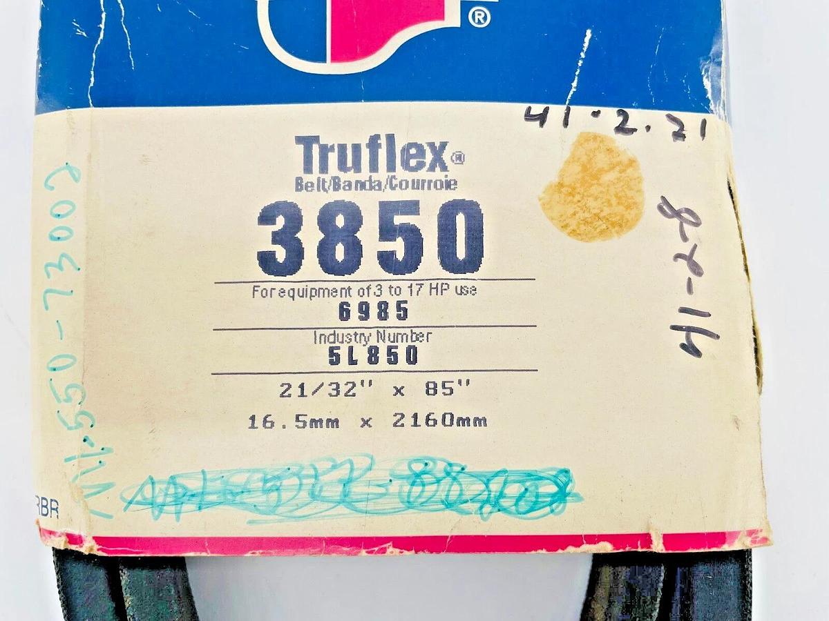 New Gates 3850 Truflex Belt 5L850 21/32in X 85in