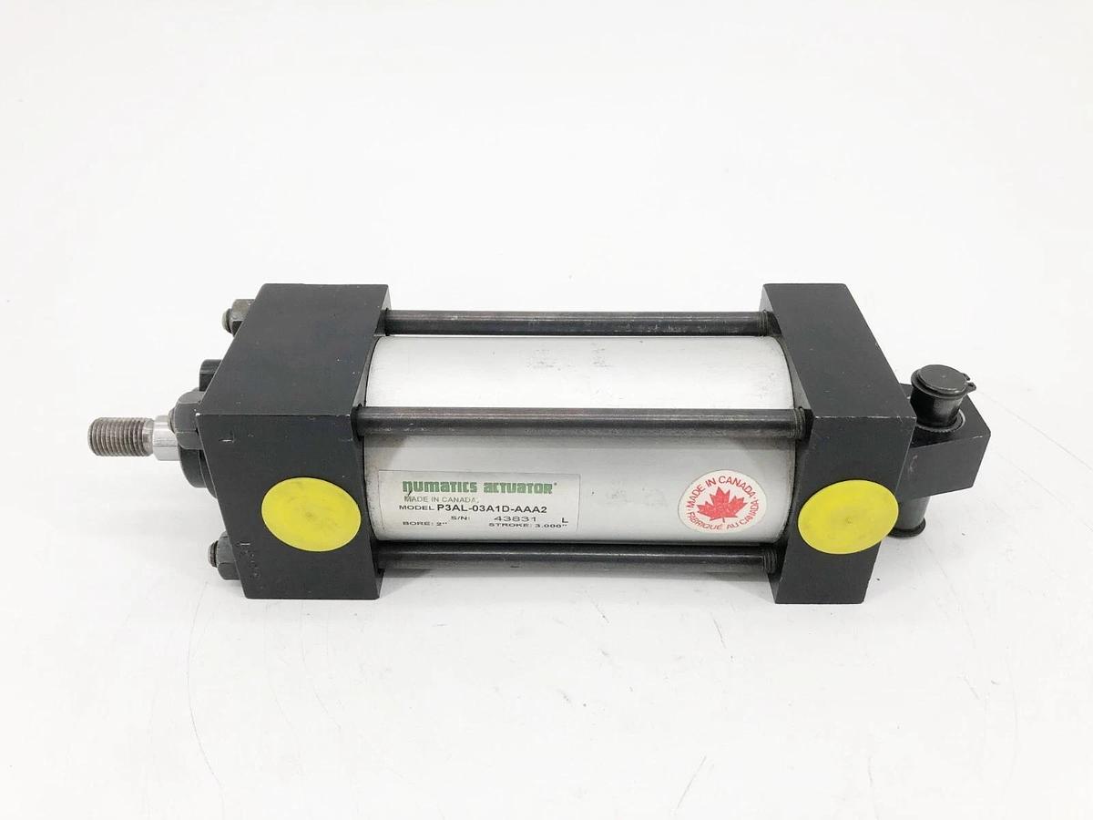 New Numatics P3AL-03A1D-AAA2 Pneumatic Cylinder 2" Bore 3" Stroke - No Box