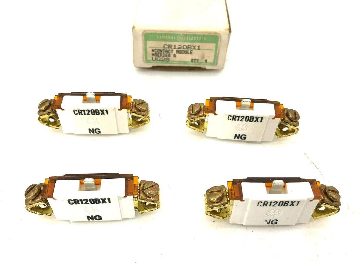 Box of 4 New GE General Electric CR120BX1 Ser. A Auxiliary Contact Modules