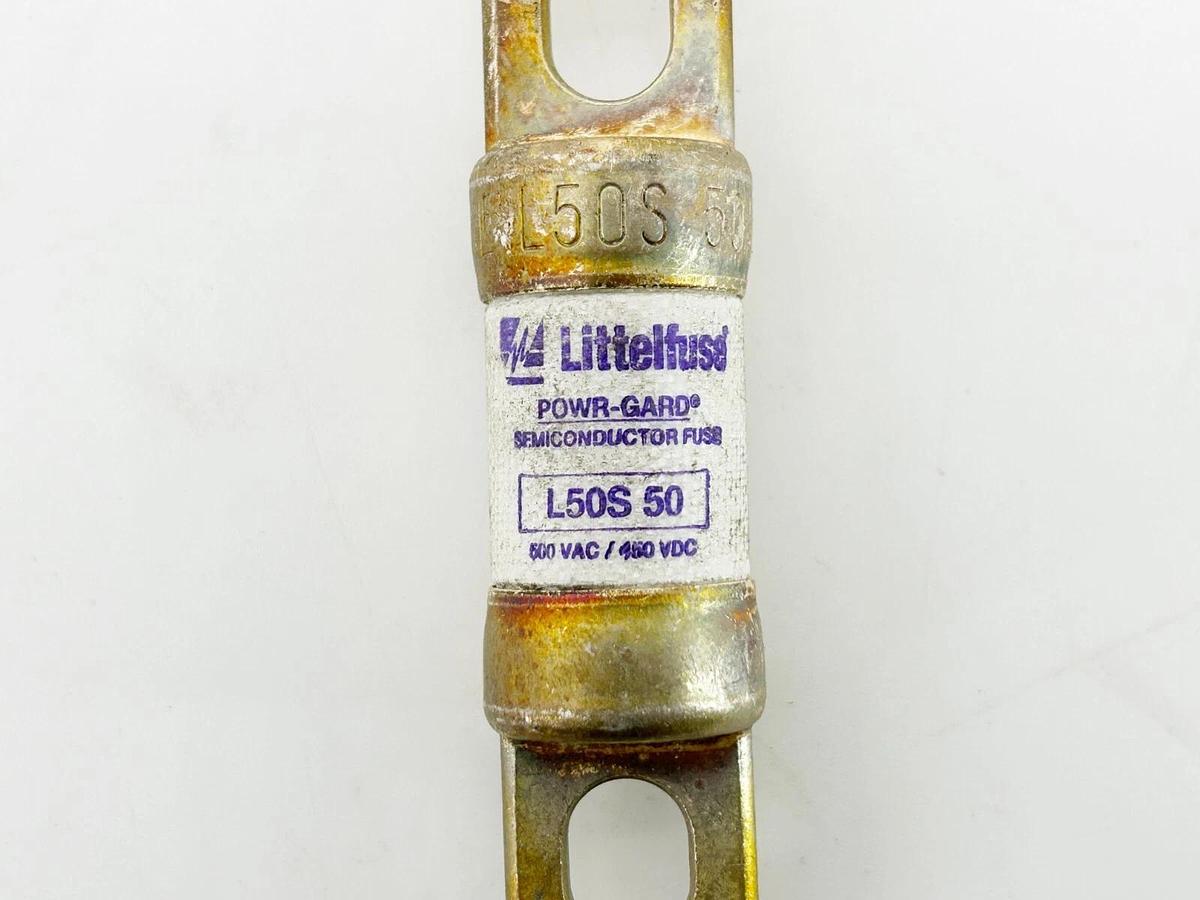 Used Lot of 8 Littelfuse L50S-50 Semiconductor Fuse 50A 500VDC
