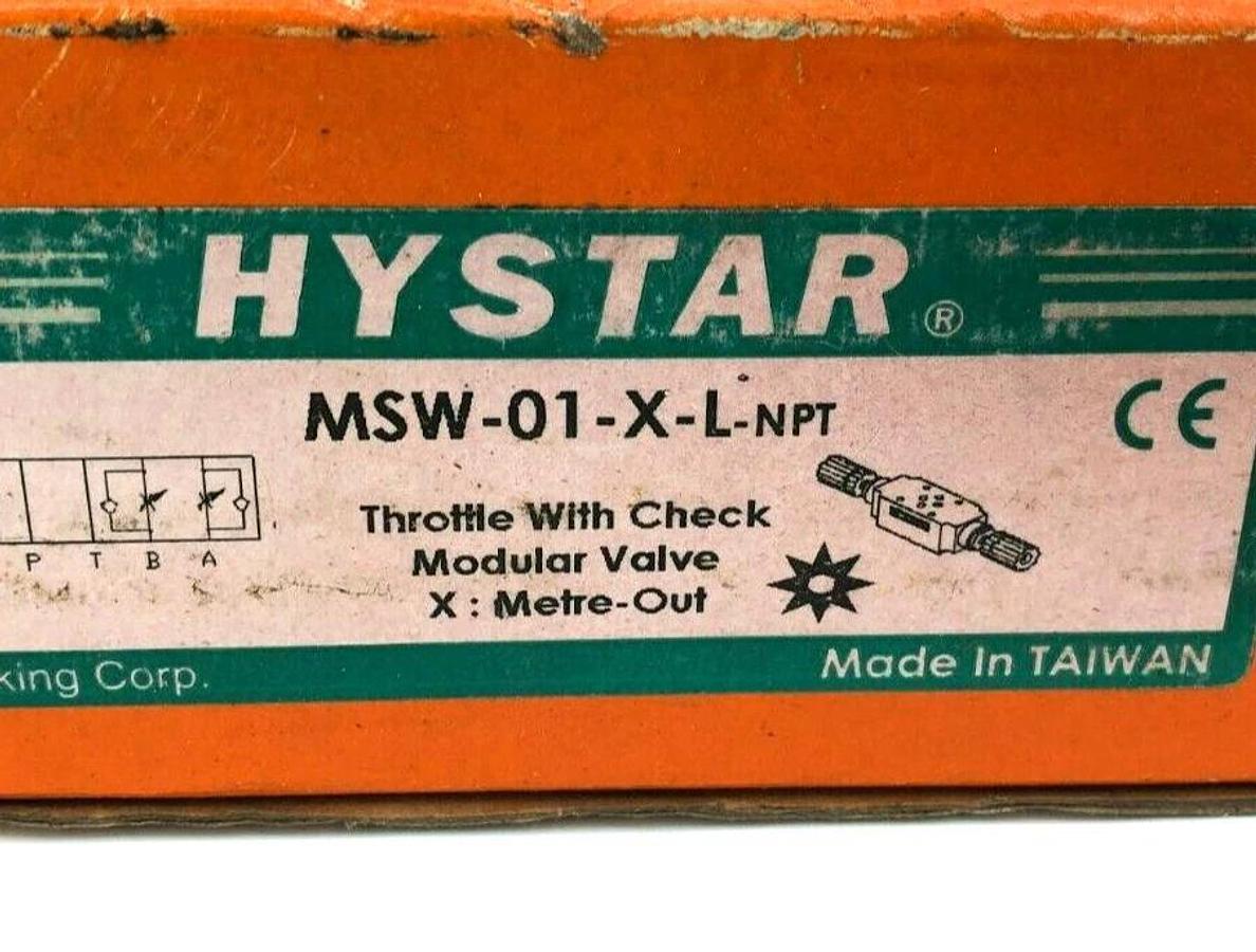 New Hystar MSW-01-X-L-NPT Throttle Modular Valve
