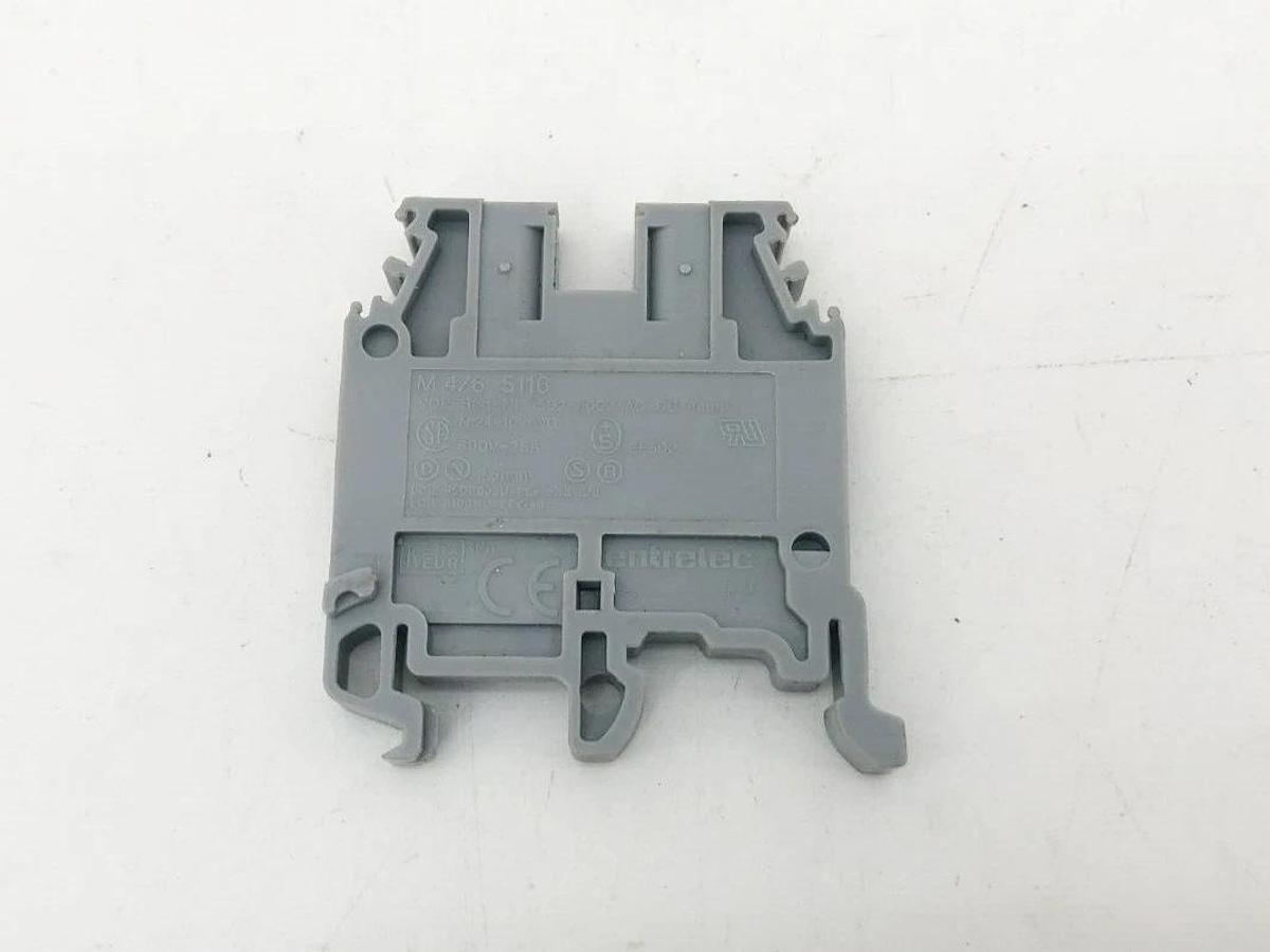 Used Lot of 15 Entrelec M 4/6 5116 Terminal Blocks Grey 600V 25 A
