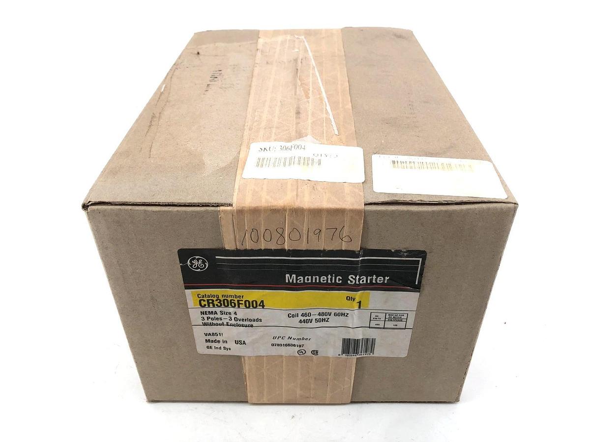 New General Electric CR306F004 Non-Rev Starter 480V Coil 135A Size 4 3P Sealed