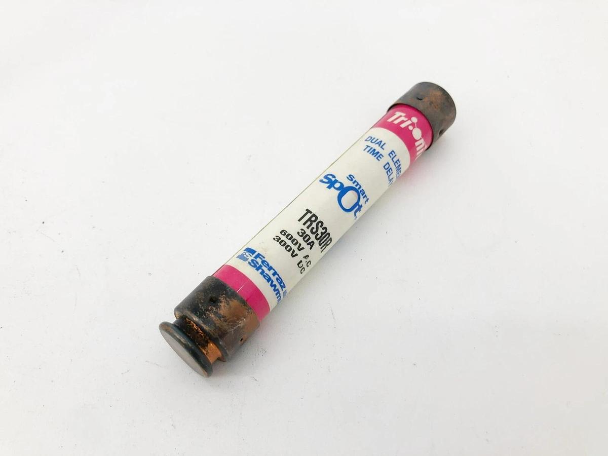 Used Lot of 3 Ferraz Shawmut TRS30R Smart Spot Fuses 30A 600VAC 300VDC