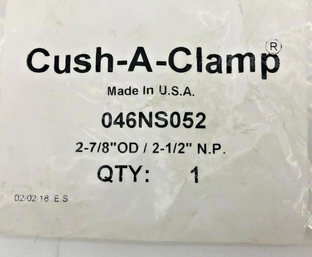 New ZSI 046NS052 Cushion Clamp Strut Mount SS 304, 2-7/8" Tube, 2-1/2" Pipe