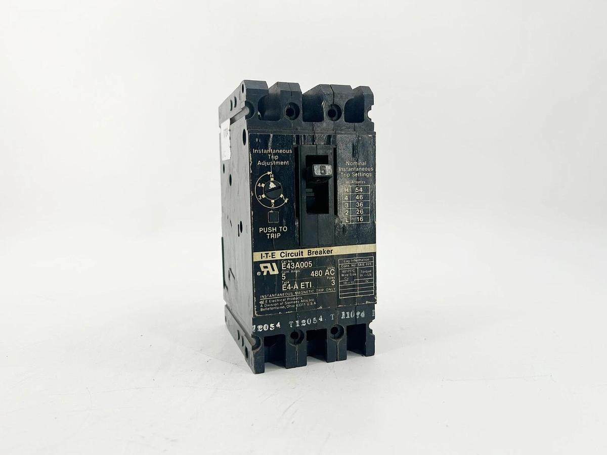 New Siemens Circuit Breaker Interrupter E43A005 5A 480V 3P