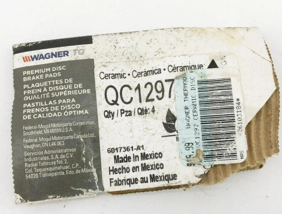 New Wagner QC1297 Ceramic Rear Brake Pad Set